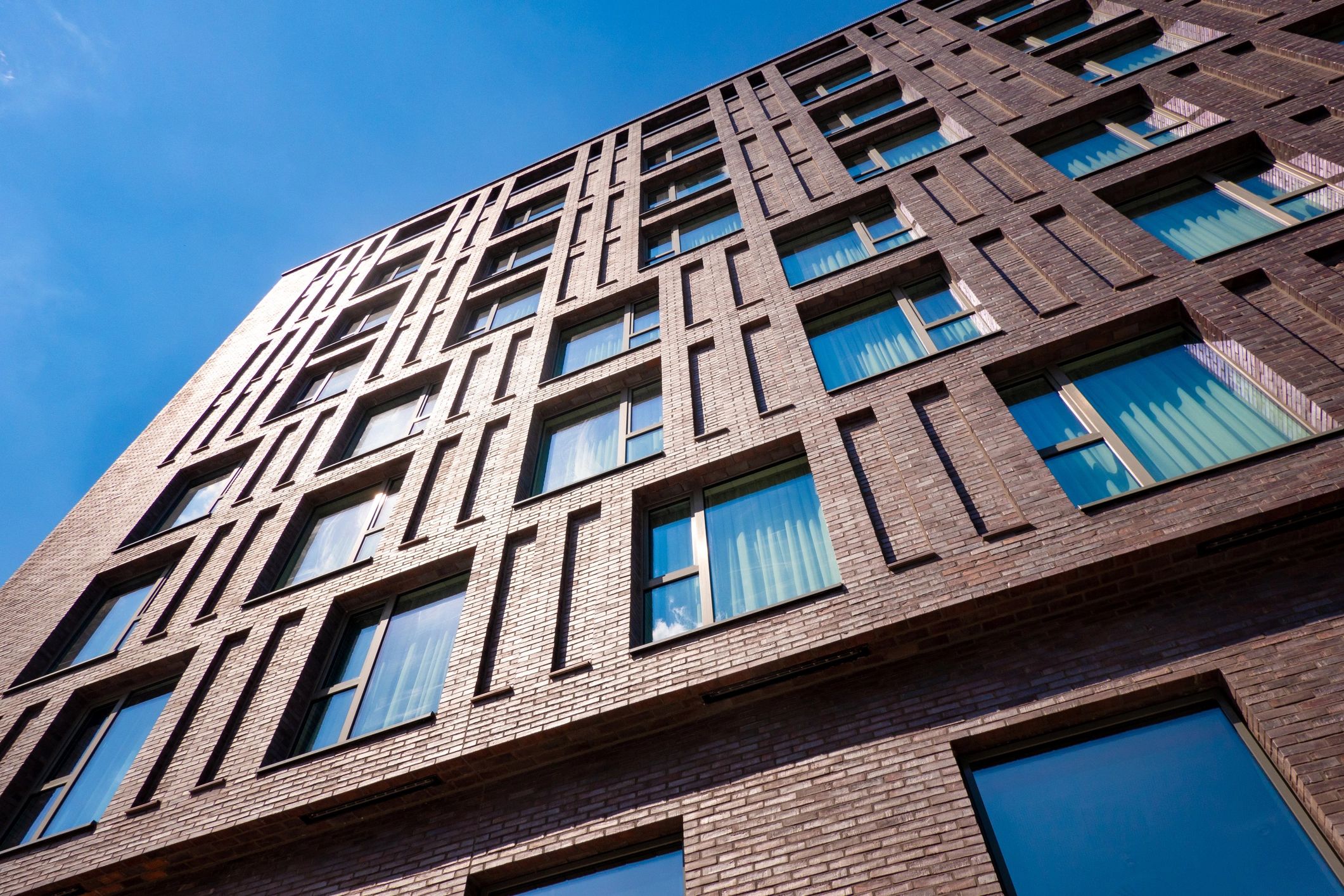 Modern brick facade detail